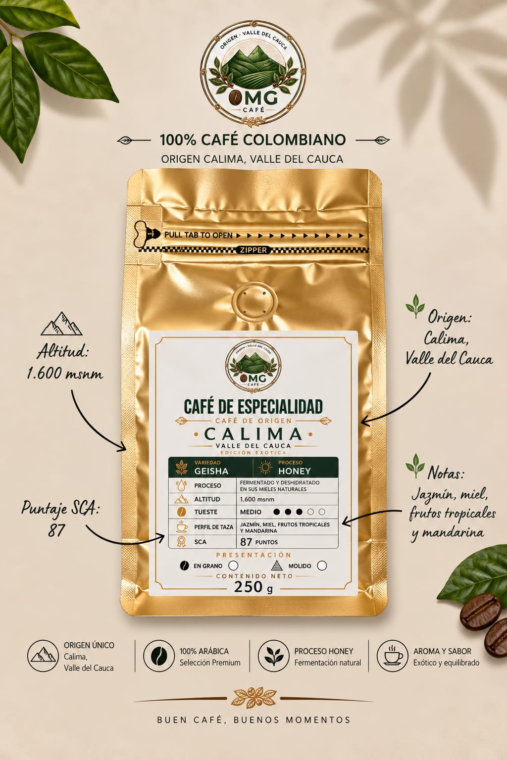 OMG Café • Lote Origen Calima· 250g