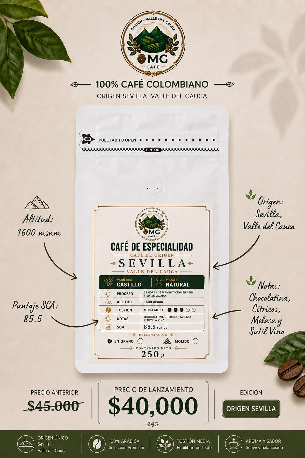 OMG Café • Lote Origen Sevilla 250g