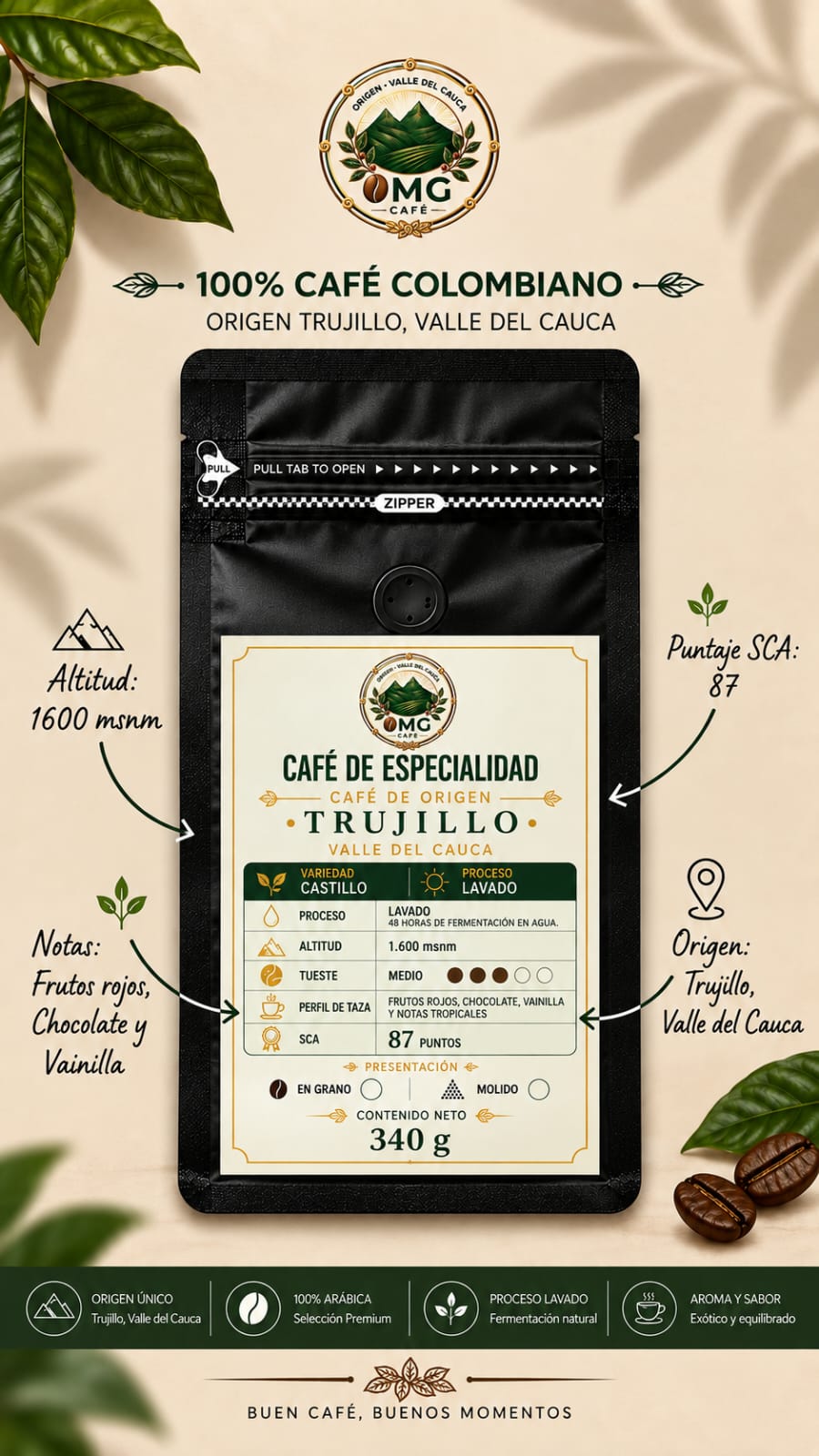 OMG Café • Lote Origen Trujillo· 340g